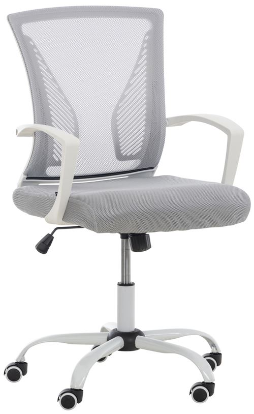 Fauteuil de bureau Tracy , Gris clair/Blanc