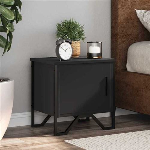 Vidaxl Noir Table De Chevet - Image 3