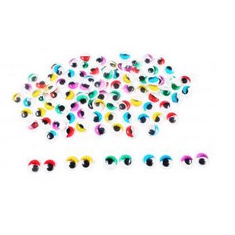 pack yeux mobiles avec cils colores - 1