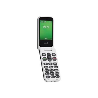 DORO Leva E22 - 4G téléphone de service - RAM 64 Mo / Mémoire interne 128 Mo - microSD slot - écran LCD (TFT) - 320 x 240 pixels (60 Hz) - rear camera 0,3 MP - blanc et noir