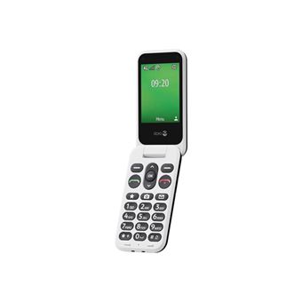 DORO Leva E22 - 4G téléphone de service - RAM 64 Mo / Mémoire interne 128 Mo - microSD slot - écran LCD (TFT) - 320 x 240 pixels (60 Hz) - rear camera 0,3 MP - blanc et noir