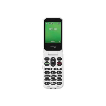 DORO Leva E22 - 4G téléphone de service - RAM 64 Mo / Mémoire interne 128 Mo - microSD slot - écran LCD (TFT) - 320 x 240 pixels (60 Hz) - rear camera 0,3 MP - blanc et noir