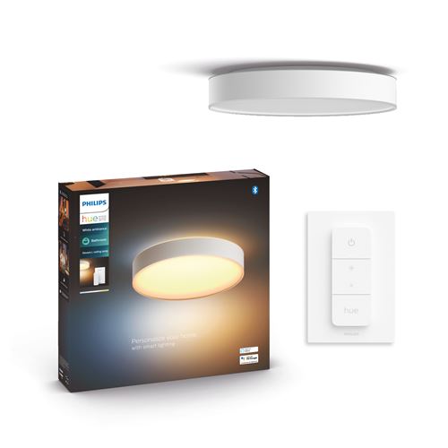Philips Hue White Ambiance Plafonnier Devere Large, Blanc