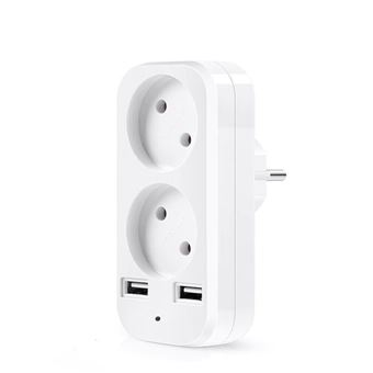 Multiprise caméra espion cachée Wifi Vidéo HD et son et 2 ports USB - 1