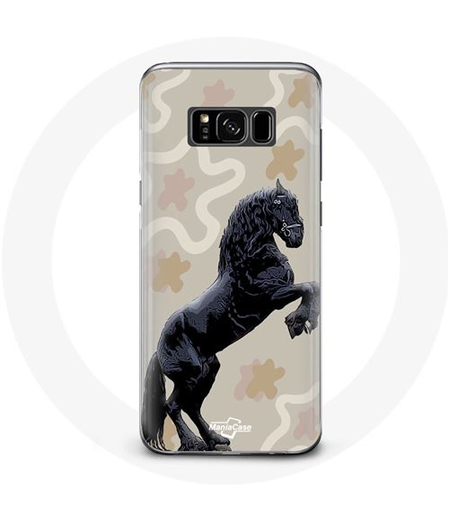 Coque pour Samsung Galaxy S8 Frison Noir Race de cheval Maniacase