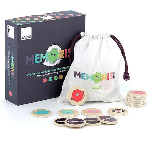 Jeu de mémoire en bois : Mémorisk Vilac