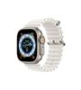 Apple Watch Ultra - 49 mm - titane - montre intelligente avec Bracelet Océan - fluoroélastomère - blanc - taille du poignet : 130-200 mm - 32 Go - Wi-Fi, LTE, UWB, Bluetooth - 4G - 61.3 g