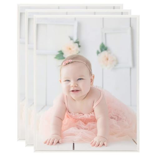 vidaXL Collage de cadres photo 3 pcs de mur table Argenté 20x25 cm MDF