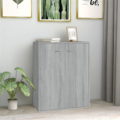 Non Communiqué Sonoma Gris Buffet 60X30x75 Cm Bois D Ingénierie
