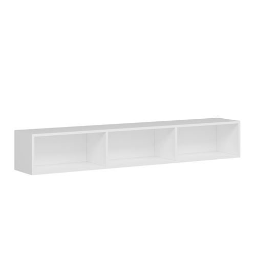 Meuble Tv Suspendu En Bois ""rigel"" - 180 X 32 X 30 Cm - Blanc