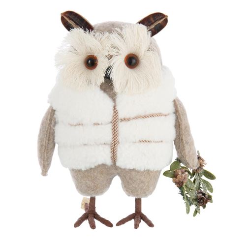 Non Communiqué Multicolore Statuette Hibou "Manteau" 24Cm