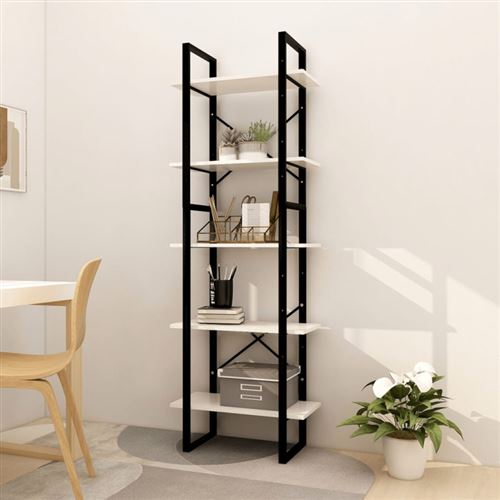 vidaXL Bibliothèque à 5 niveaux Blanc 60x30x175 cm Bois de pin3081984