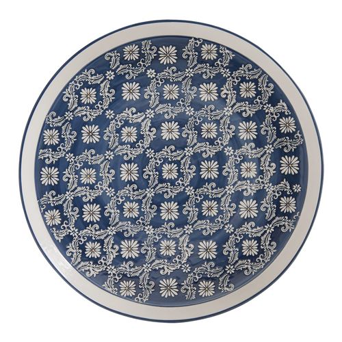 Non Communiqué Bleu Plat À Tarte Almada 31 Cm - Table Passion - Grès