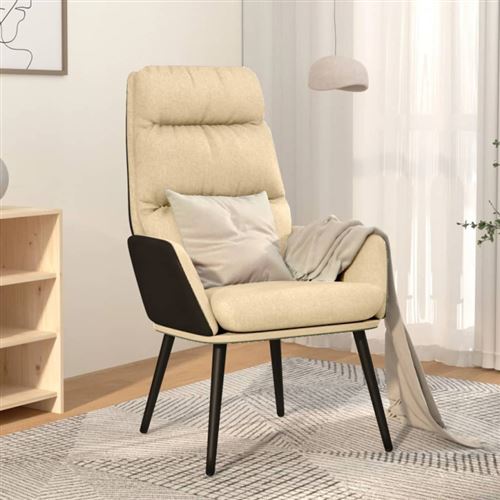 Non Communiqué Crème Vidaxl Fauteuil Relax Tissu