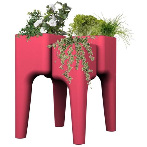 Hurbz - Jardinière design Kiga M fraise