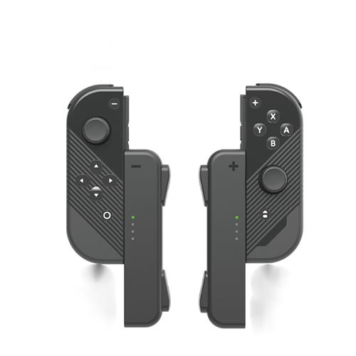 FOXDOCK Manettes pour Nintendo Switch (19053) - Mode Sans Fil & Connexion Directe, Compatibles Joy-Con Noires
