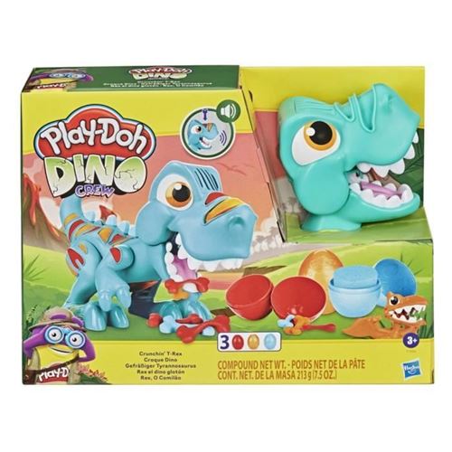 Play-Doh Dino Crew, Croque Dino, jouet pour enfants avec bruits de dinosaure, 3 oeufs Play-Doh pâte à modeler, à partir de 3 ans
