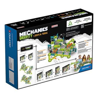 Jeu de construction magnétique Geomag Mechanics Ecofriends Gravity 130 pièces