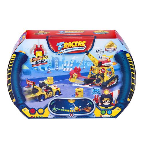 Ensemble T-Racers S Figurine Turbo Crane véhicule et grue