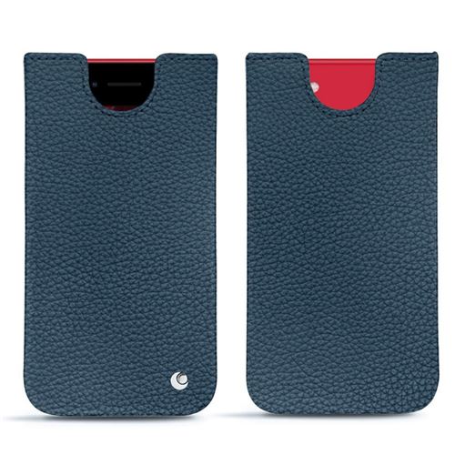 Pochette cuir pour iPhone SE (2020) - Pochette - Cuir Ambition - Bleu - NOREVE