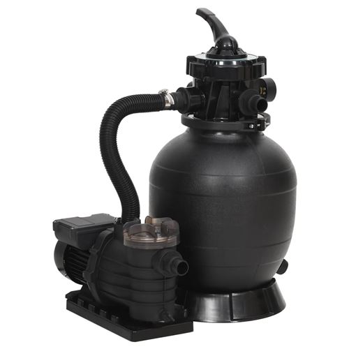 vidaXL Zwembadzandfilter met voorfilter zwart93396