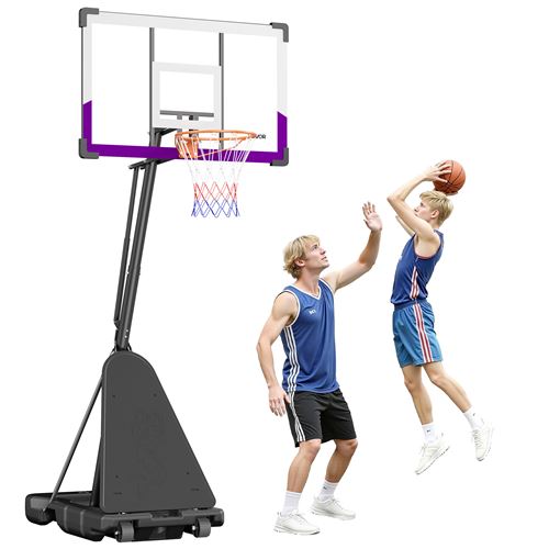 Panier de Basket-ball sur Pied Portable VEVOR Hauteur Réglable 3,05