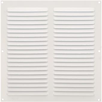 Grille de ventilation carrée en aluminium Amig, 250 x 250 mm, blanc - 1