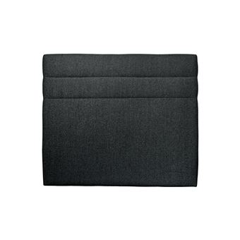 Tete de lit Lignes Bouclette Noir L 150 cm - Ep 10 cm rembourré - 1