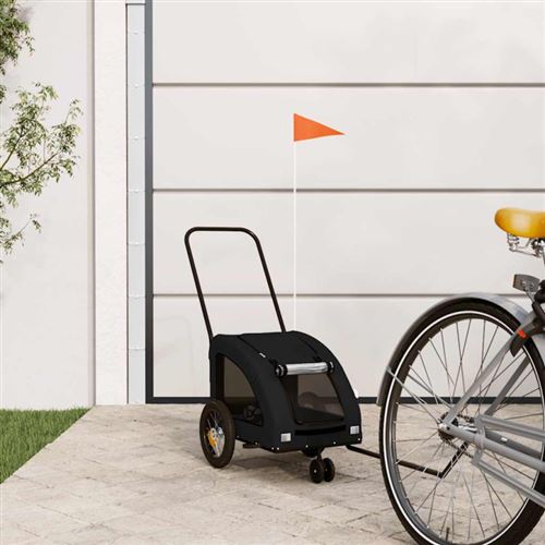 Remorque de vélo pour animaux de compagnie noir