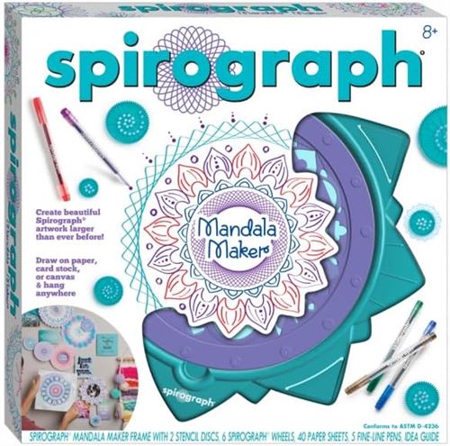 Spirograph Ensemble de dessin pour enfants : le moyen le plus simple de  créer d'innombrables motifs de mandala, multicolore, à partir de 8 ans :  : Jeux et Jouets