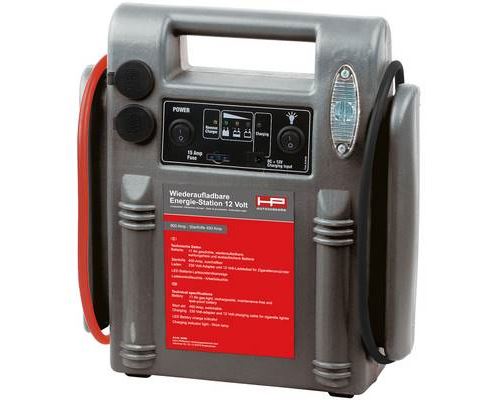 HP Autozubehör Système de démarrage rapide 20896 Courant daide au démarrage (12 V)=400 A lampe de travail, affichage du niveau de charge