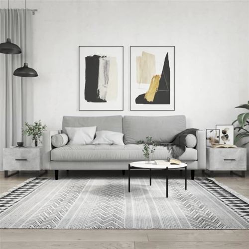 VIDAXL - Table basse - Ensemble de 2 - Gris Béton - 50x50x40 cm - Image 2