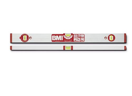 BMI 691120 Alustar Alu-niveau à bulle, Argent/rouge, 120 cm