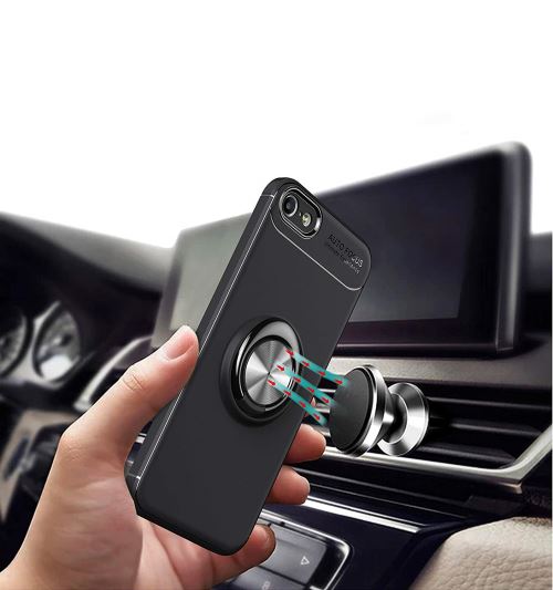 Alpexe Coque iPhone 11 Pro Max/ XS Max en TPU avec Anneau de Rotation à 360  degrés Support Voiture magnétique (Noir) - Coque et étui téléphone mobile -  Achat & prix