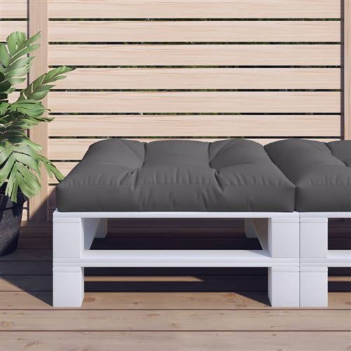 vidaXL Coussin rembourré de chaise 80 x 80 x 10 cm Gris