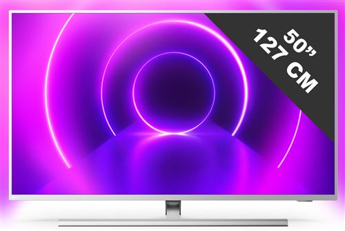 Philips 50PUS8505 - Classe de diagonale 50 8500 Series TV LED - Smart TV - Android TV - 4K UHD (2160p) 3840 x 2160 - HDR - argent clair