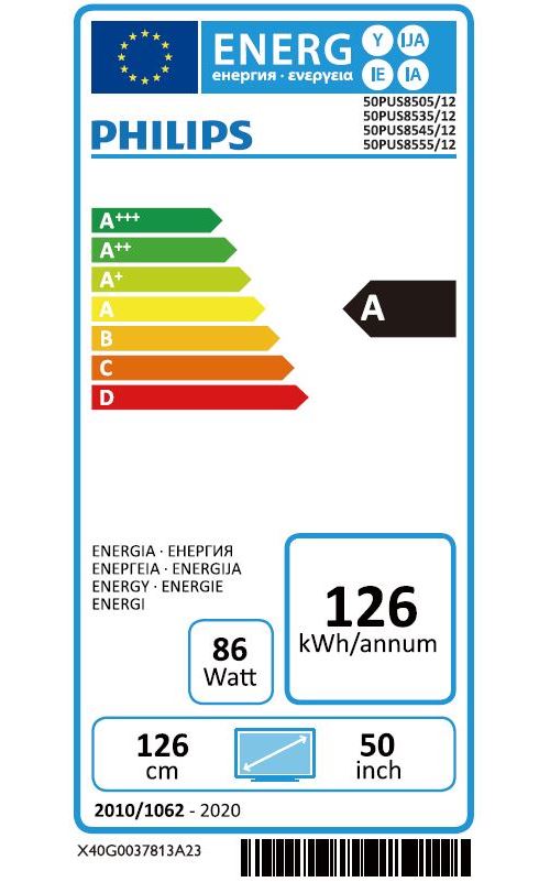 Philips 50pus8505 Classe De Diagonale 50 8500 Series Tv Led Smart Tv Android Tv 4k Uhd 2160p 3840 X 2160 Hdr Argent Clair Tv Led Lcd Achat Prix Fnac