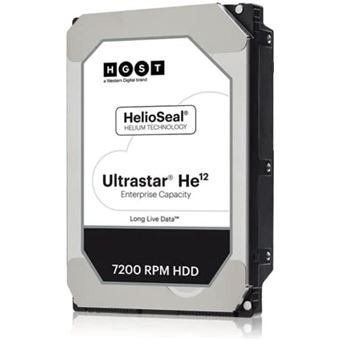 WD Ultrastar DC HC520 HUH721212ALE600 - Disque dur - 12 To - interne - 3.5  - SATA 6Gb/s - 7200 tours/min - memoire tampon : 256 Mo (0F30144), Disques  durs internes