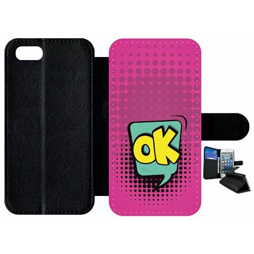 Etui À Rabat Apple Iphone 7 Ok Fond Rose