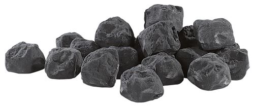 Carlo Milano : 20 pierres décoratives pour cheminée au bioéthanol - Noir