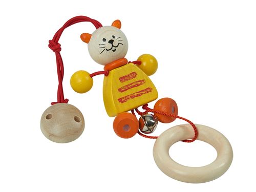 Walter Miezibois de hochet 24 cm jaune