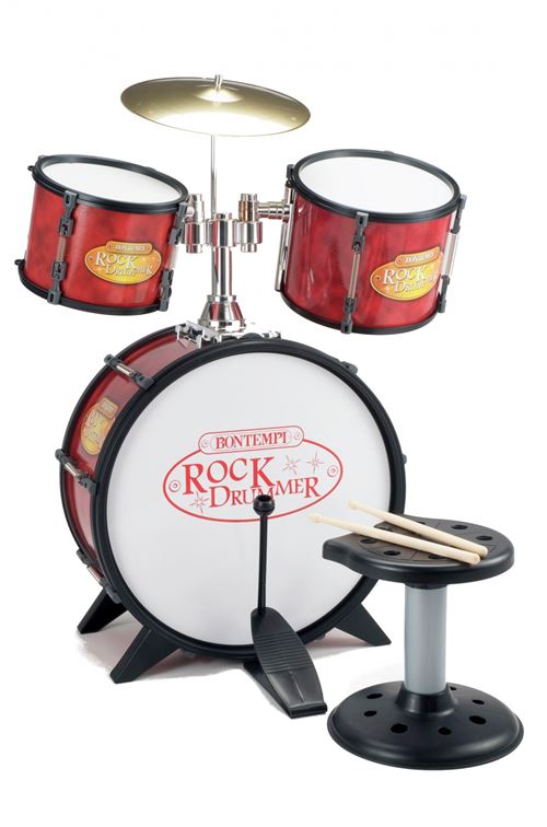 Bontempi Roche Drummer Tambour rouge / noir 7 pcs
