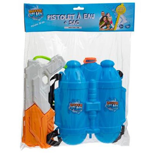 1€ sur Pistolet à eau avec réservoir sac à dos - Plastique - Jeu d'eau et  de plage - Achat & prix