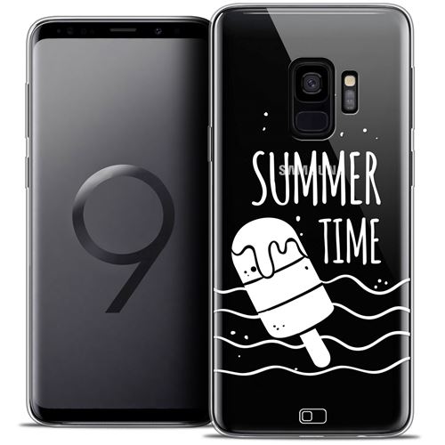 Coque Samsung Galaxy S9 (5.8 ) CASEINK Housse Etui [Crystal Gel HD Collection Summer Design Summer Time - Souple - Ultra Fin - Imprimé en France]