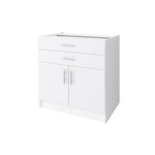 OBI Meuble bas de cuisine L 80 cm - Blanc mat