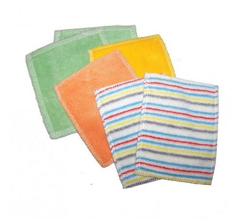 POPOLINI Lingettes cosmétiques coton bio 6 pièces (Coloré)