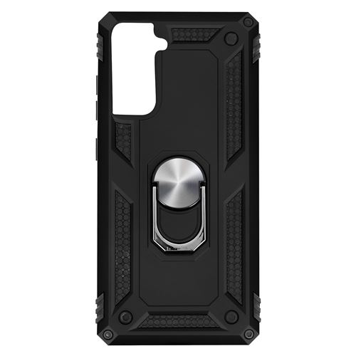 Coque pour Samsung Galaxy S21 Plus Antichoc Bi-matière Bague Support Vidéo noir