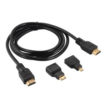 1.5 m 3en1 HDMI vers HDMI / Mini / Micro HDMI Câble d'Adaptation pour PC TV  Téléphone XCSOURCE
