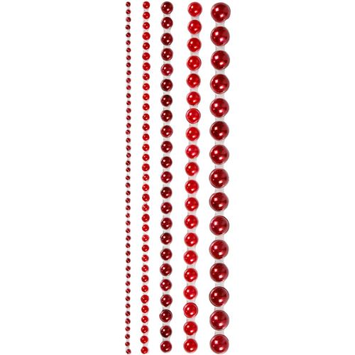 Vivi Gade perles autocollantes demi-adhésives 2/8 mm rouge140 pièces