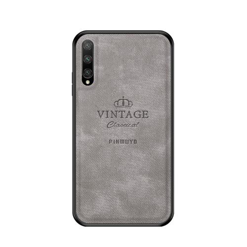 Coque en TPU + PU gris pour votre Huawei Honor 9X/9X Pro
